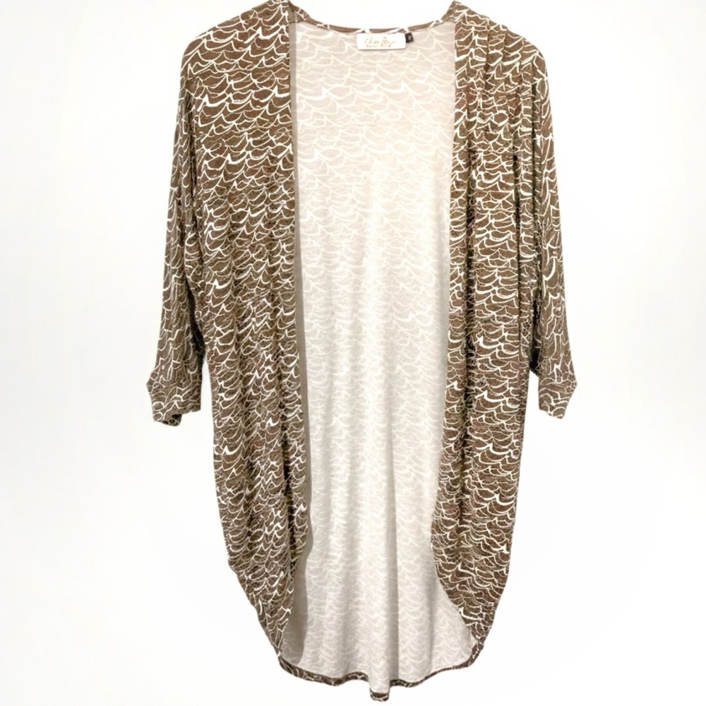 Fighting Eel Ava Sky ✨ Hawaii • Cardigan Vivi • Inky Swell • Brown & White • XS - Picture 3 of 6
